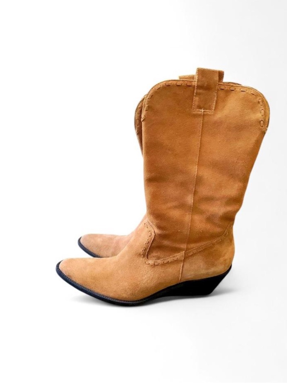 Gianni Bini Tan Suede Western Cowboy Boots - Size 9